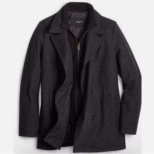 Kenneth Cole New York Dark Gray Pea Coat
